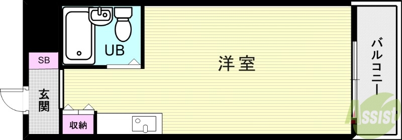 神戸市垂水区福田のマンションの間取り