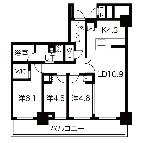 ザ・パークハウス久屋大通ローレルタワーの間取り