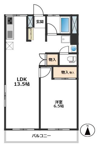 内田コーポの間取り