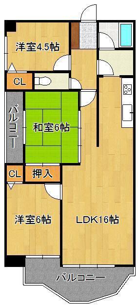 レスポアール麻生の間取り