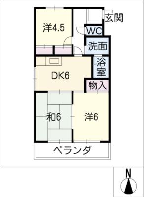 稲葉ハイツの間取り