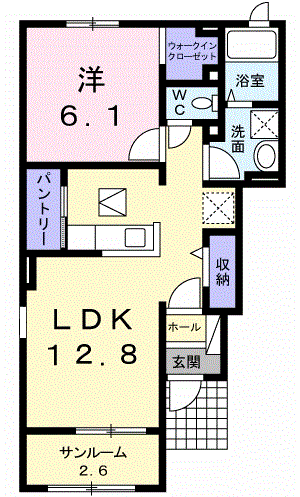 ブライト堤根Aの間取り写真