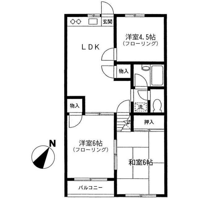 相模原市南区豊町のマンションの間取り