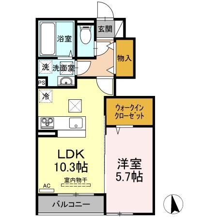 カーサ仏生山VIIの間取り