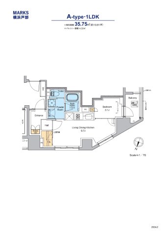 横浜市西区戸部本町のマンションの間取り