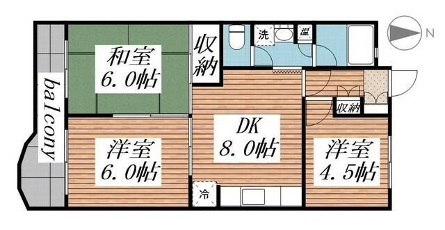 高座郡寒川町倉見のマンションの間取り