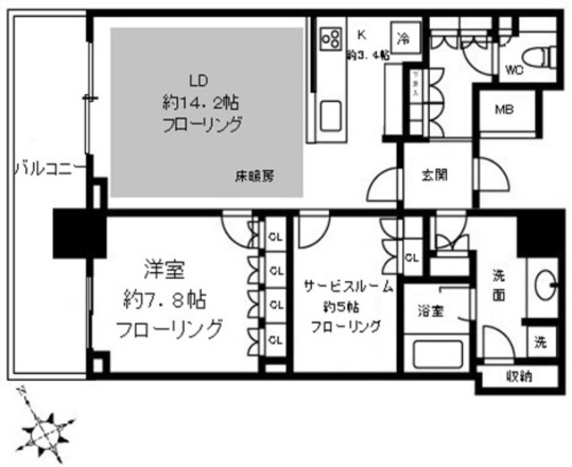 ザ・タワー横浜北仲の間取り