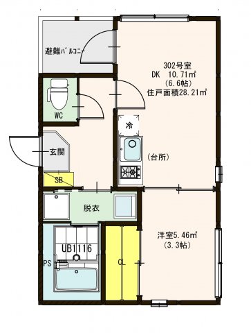 ハーモニーテラス中加賀屋の間取り