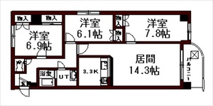 グランメゾン東札幌の間取り