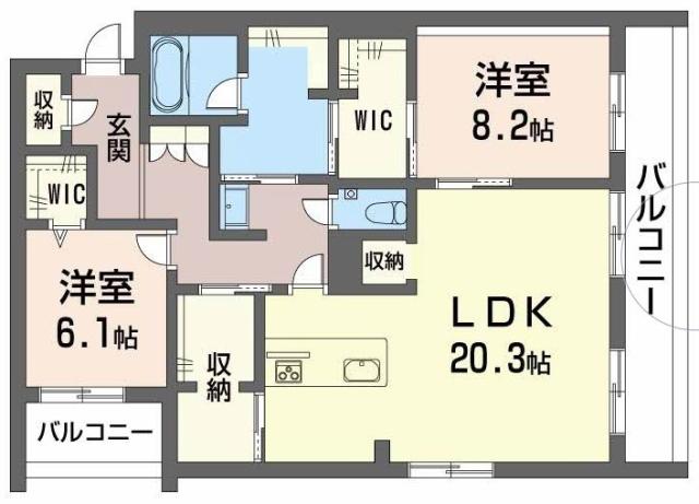 ベレオ西新町の間取り