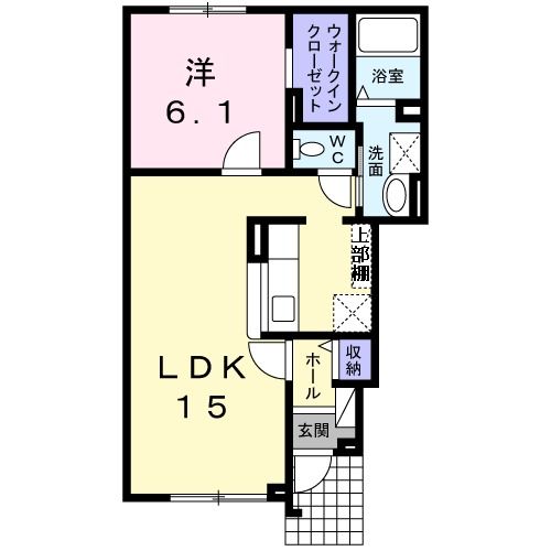 名寄市東一条南のアパートの間取り