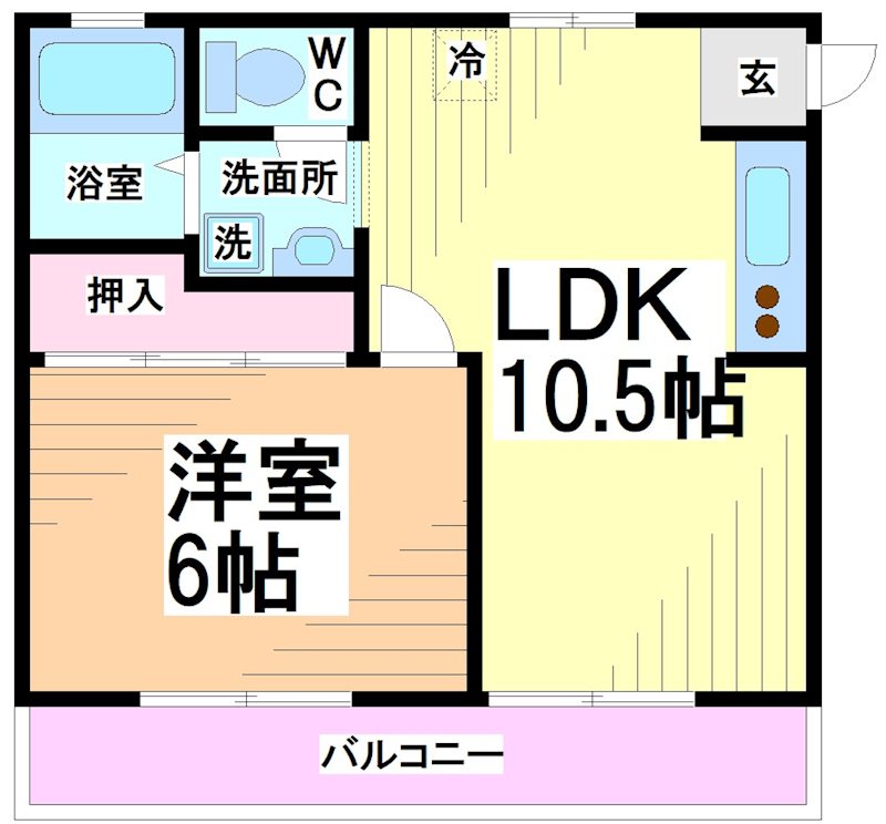 川崎市多摩区登戸のアパートの間取り