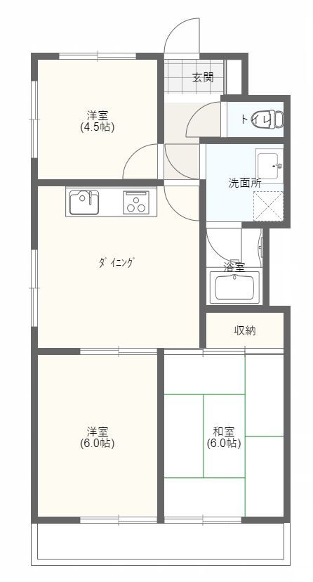 明石ビルの間取り