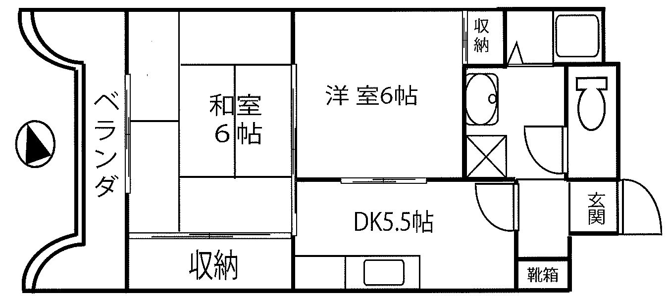 ロイヤルパレス奥村の間取り