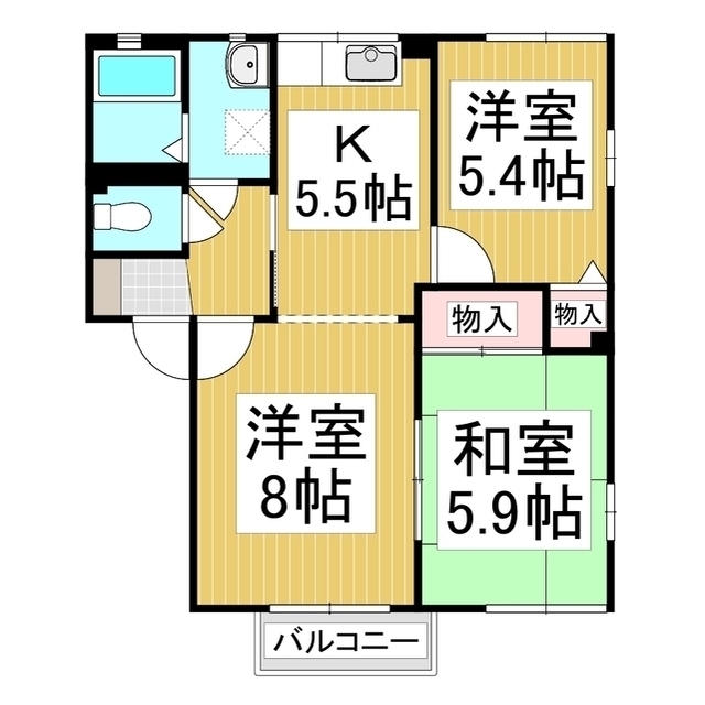 【ハイツシルク　Ｂ棟の間取り】