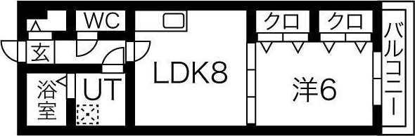 吹田市出口町のアパートの間取り