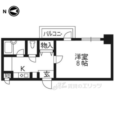 大晋メゾネ四条大宮の間取り