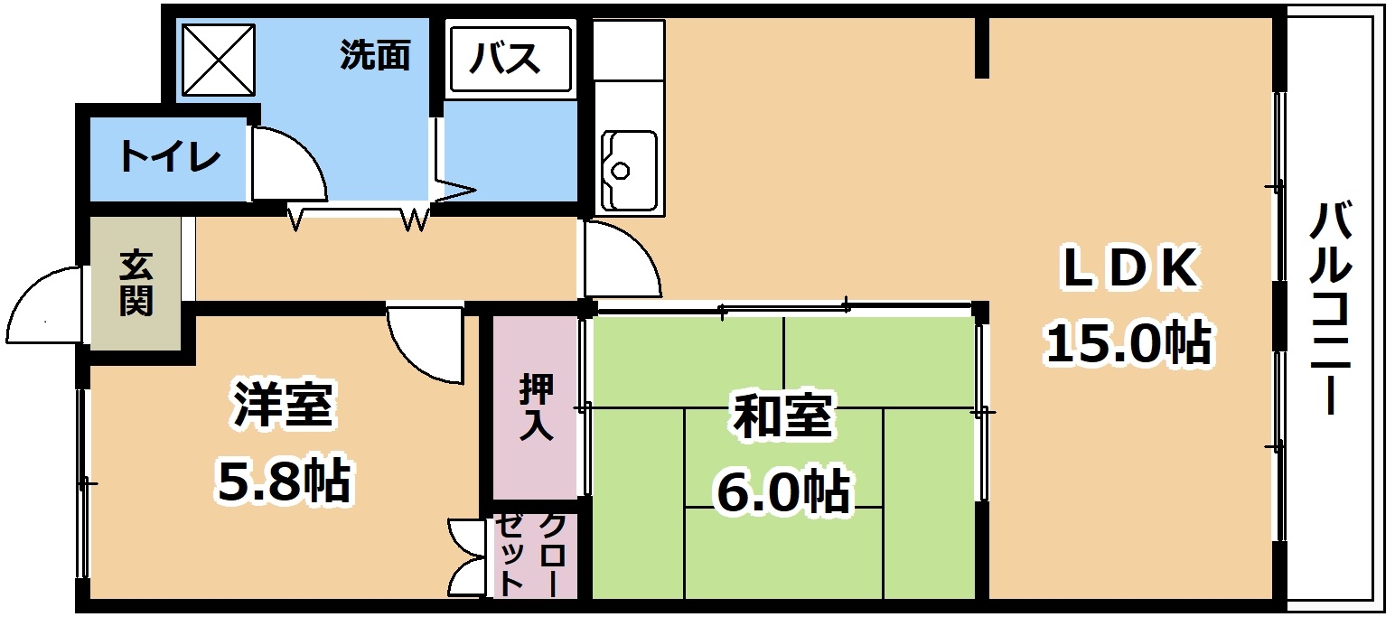 疋田マンションの間取り