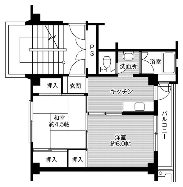 角田市角田のマンションの間取り