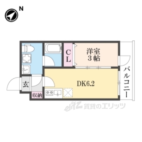 京都市右京区西院太田町のマンションの間取り