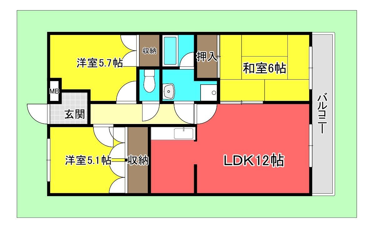 溝手ビルの間取り