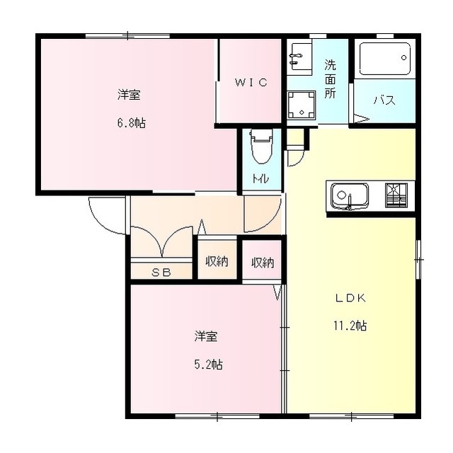 サンメゾン泉沢　Ａの間取り