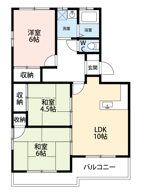 【高浜市神明町のマンションの間取り】