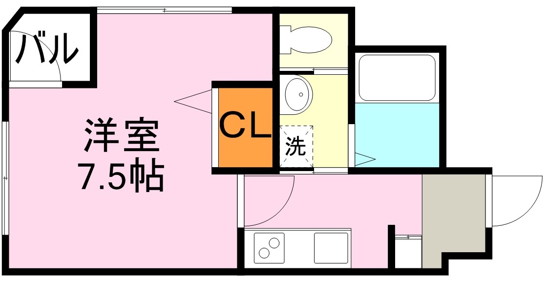 鹿児島市荒田のマンションの間取り