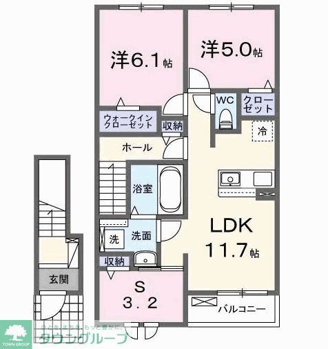 松戸市五香のアパートの間取り