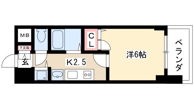 プレサンス名古屋STATIONビーフレックスの間取り