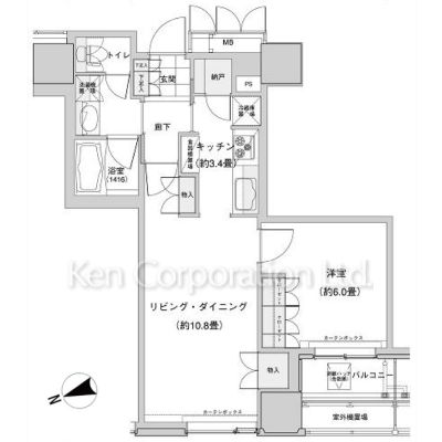 ウエストパークタワー池袋の間取り