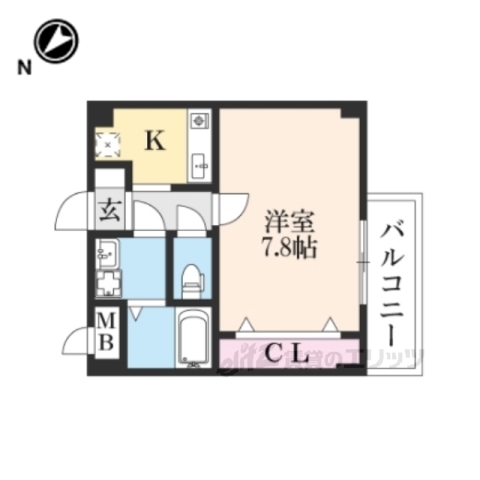 彦根市野瀬町のマンションの間取り