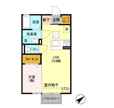 ミルメゾンBの間取り