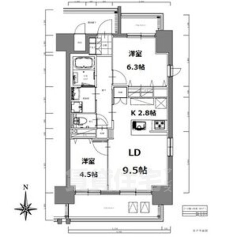 S-RESIDENCE亀島駅前blazeの間取り