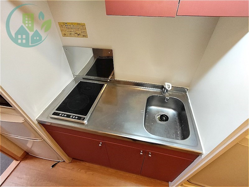 キッチン　レオパレス都賀川（家具・家電付、仲介手数料不要）