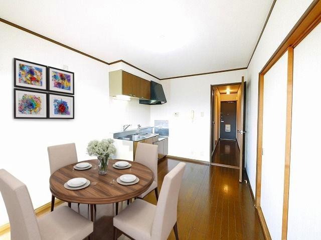 居室・リビング　CGで家具等を配置したもので家具等は含まれません