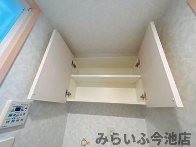 収納　室内洗濯機置き場上