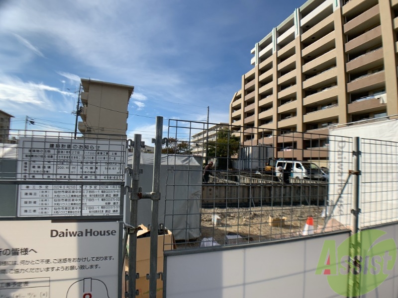 トイレ　物件はこちらに建設予定となっております。