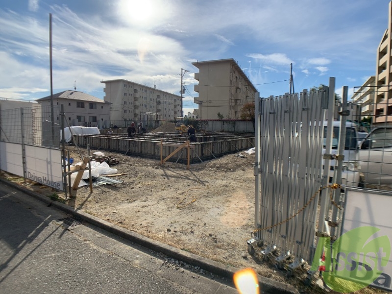 洗面設備　物件はこちらに建設予定となっております。