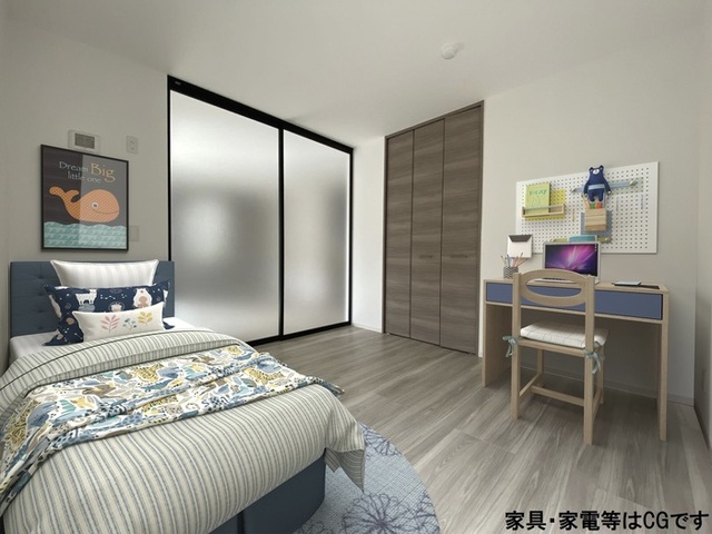 居室・リビング　１０１号室　洋室（家具・家電等はＣＧです）