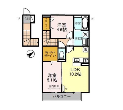 2LDK Apartment in Nishinomiya, Hyogo — photo 2 of 3