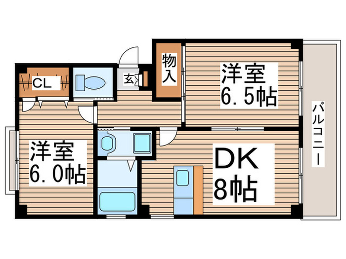 東武伊勢崎線 谷塚駅 徒歩9分 3階建 築28年の間取り写真