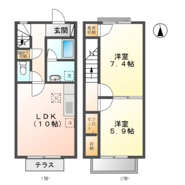 アンソレイユIの間取り写真