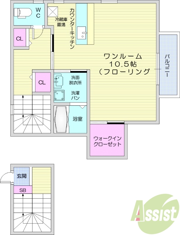 レゾン長町南の間取り写真