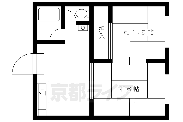 コーポ比叡の間取り写真