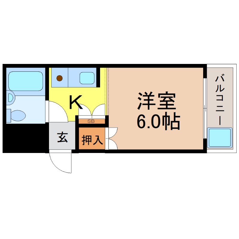 地下鉄鶴舞線 荒畑駅 徒歩2分 3階建 築40年の間取り写真