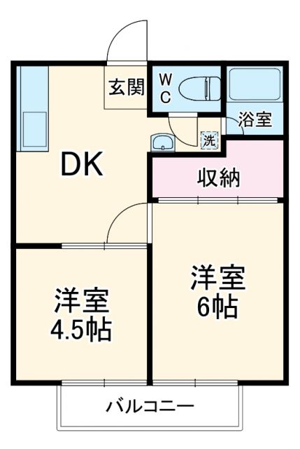 磯部ハイツ月見屋敷Aの間取り写真
