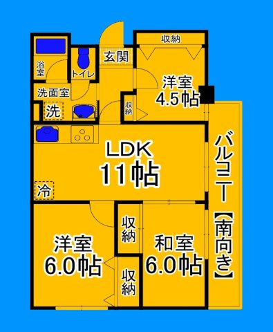 地下鉄御堂筋線 あびこ駅 徒歩3分 8階建 築36年の間取り写真