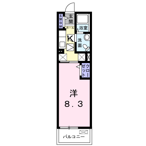 ＪＲ鹿児島本線 西熊本駅 徒歩15分 3階建 築10年の間取り写真