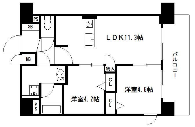 プレサンスTHE KYOTO華苑の間取り写真